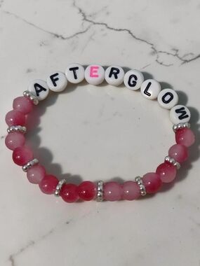 AFTERGLOW Pink Beaded Stretch Bracelet